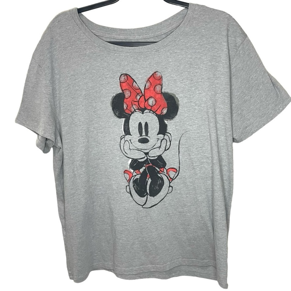 DISNEY Minnie Mouse Short T Shirt Short Sleeves Cotton Blend SZ XXL  EUC